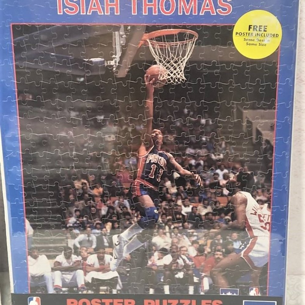 1988 Starline NBA POSTER PUZZLE Isiah Thomas Poster Basketball Charlotte Hornets